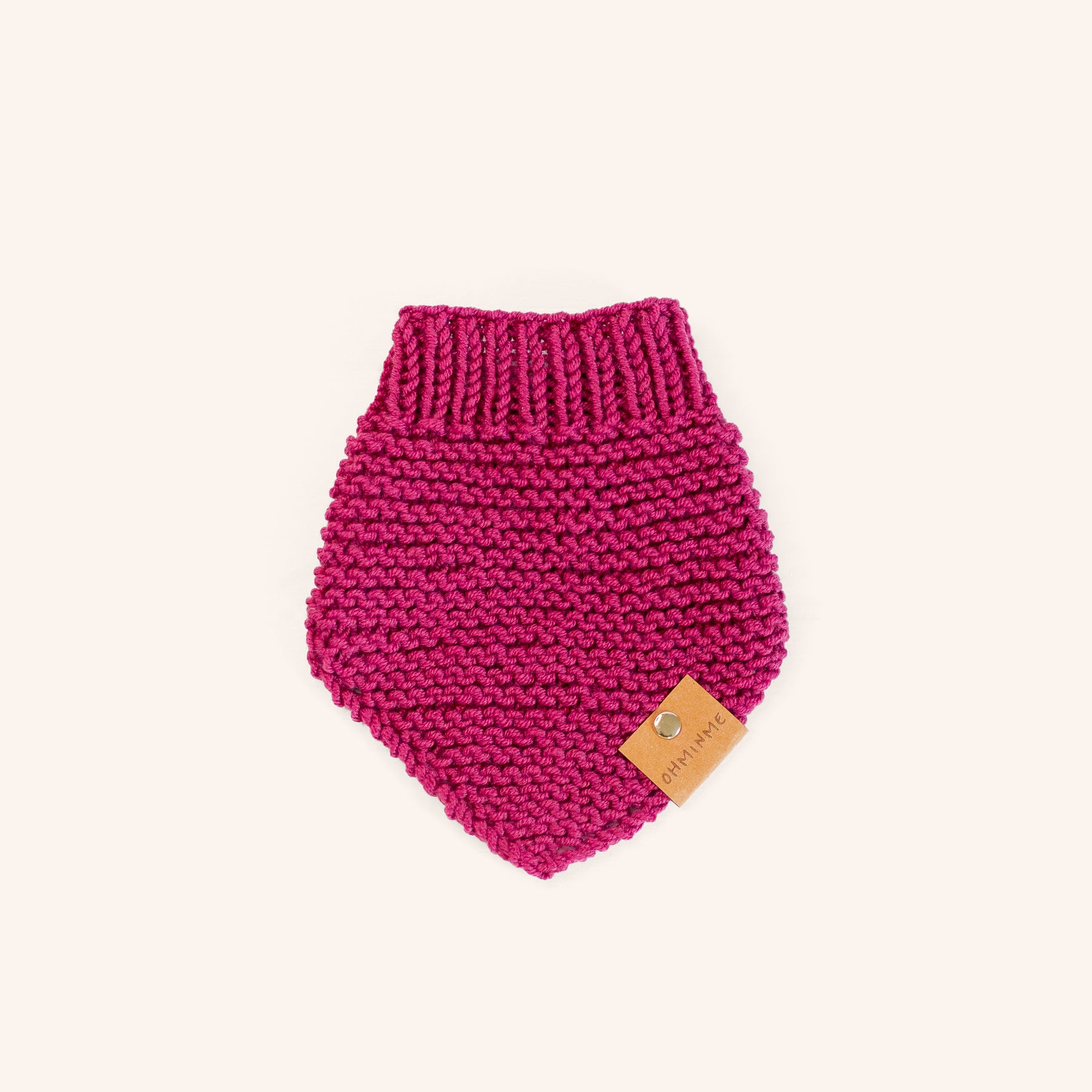 Organic Merino Wool Bandana - Plum