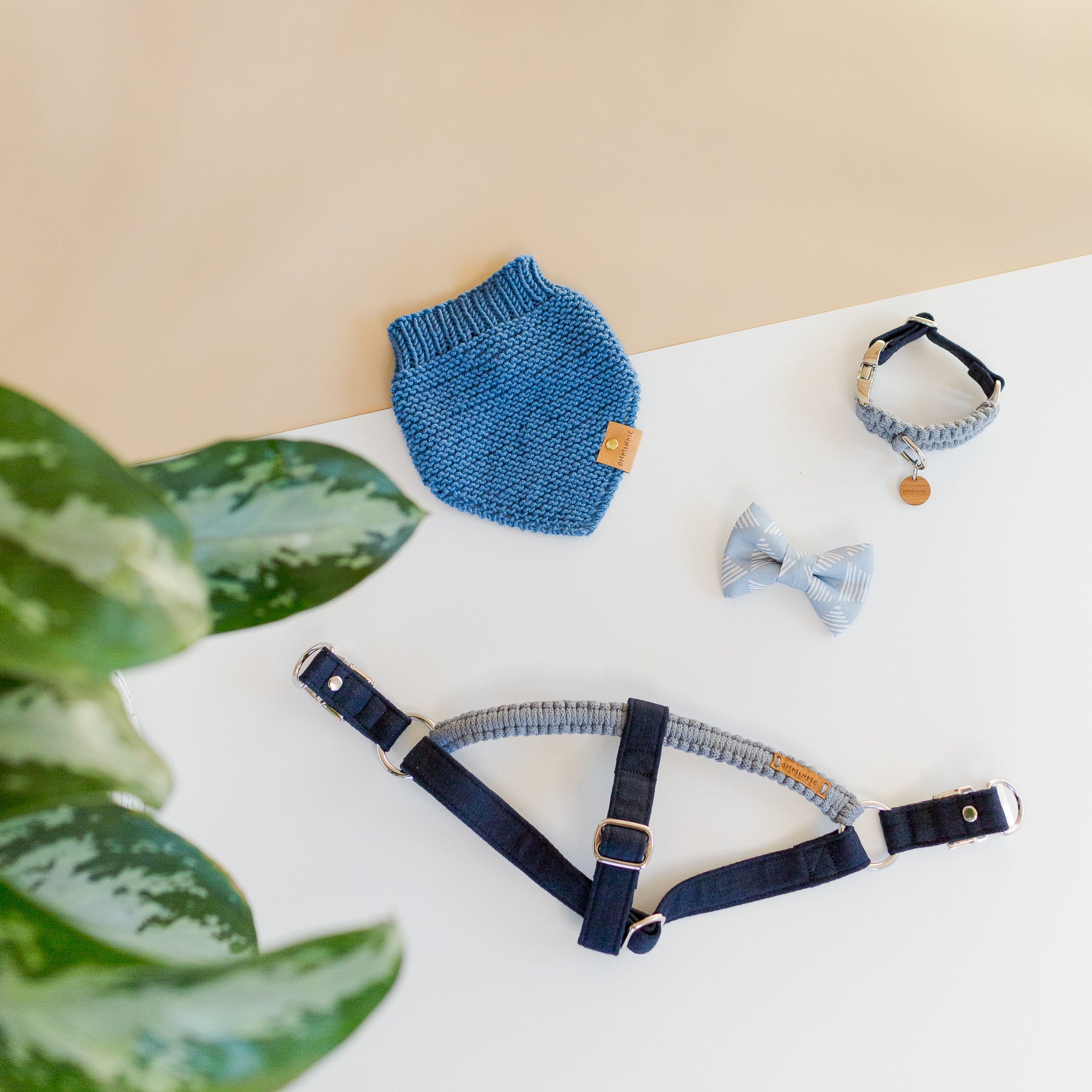 Organic Merino Wool Bandana - Blue