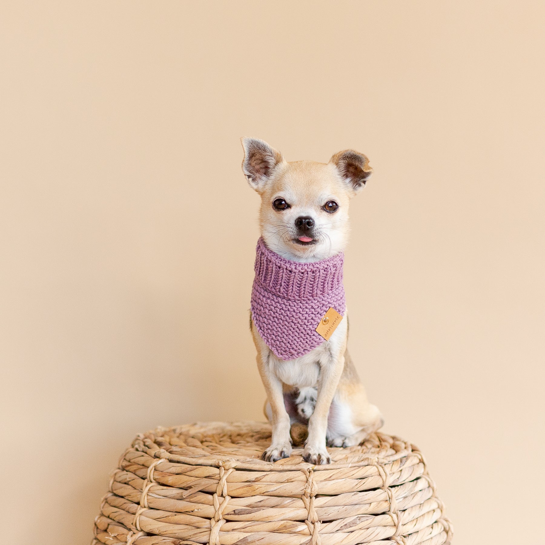 Organic Merino Wool Bandana - Lilac