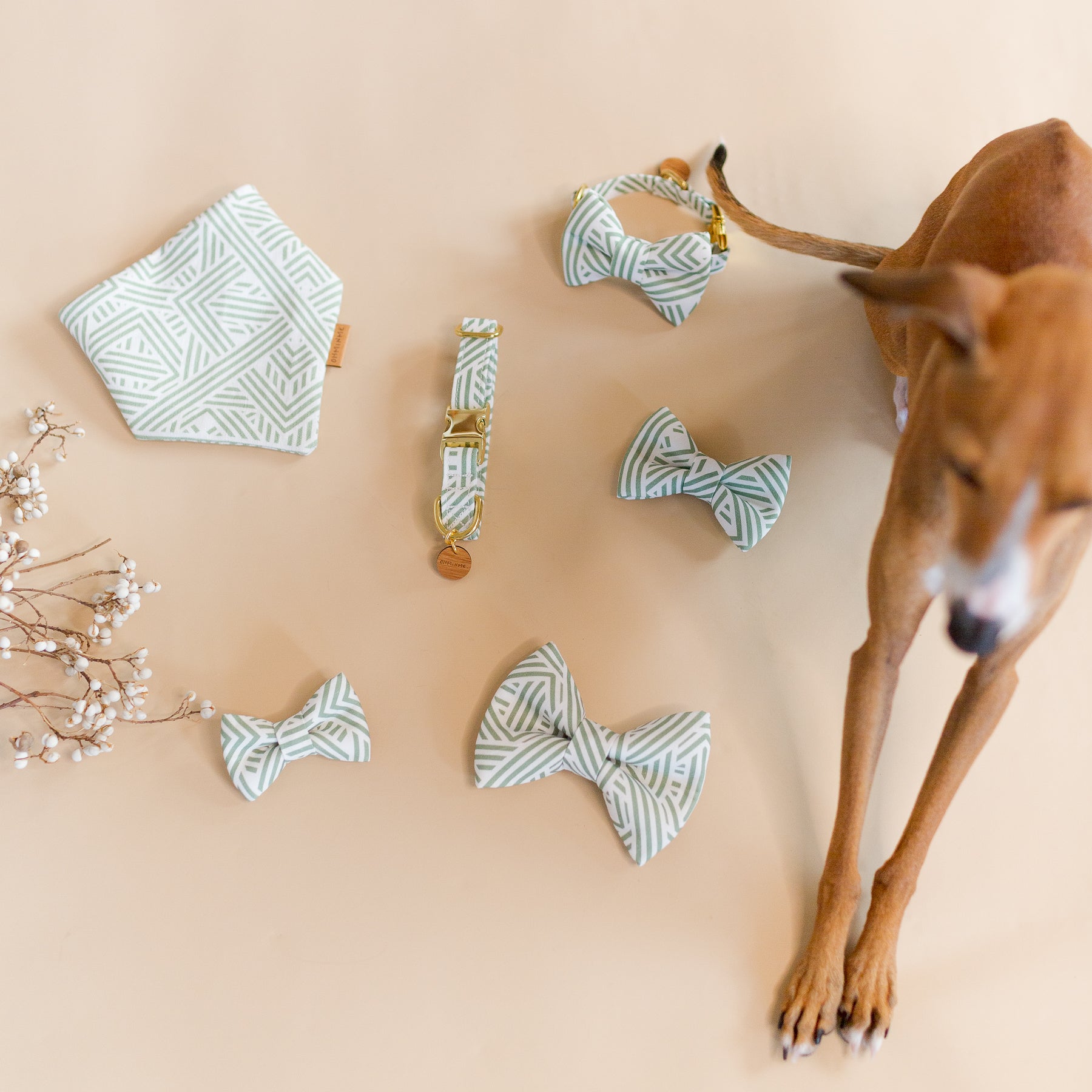 Organic Linen Bandana - Matcha